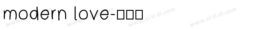 modern love字体转换